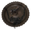 Cast Iron Love Bird On Branch Sunflower Basin Hanging Garden Bird Bath Feeder