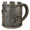 Native Indian Chief With Headdress Roach Skull And Crossed Axes Coffee Mug Cup