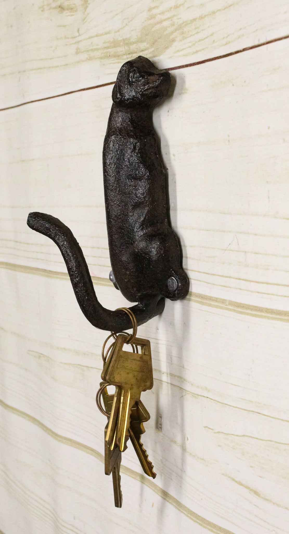Pack Of 2 Rustic Cast Iron Golden Retriever Labrador Wagging Tail Wall Hooks - Ebros Gift