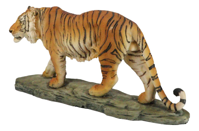 Jungle Apex Predator Prowling Fierce Orange Bengal Tiger Figurine 11.25"L