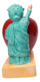 Ceramic The Big Apple And Lady Liberty New York Salt And Pepper Shakers Set