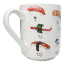 Japanese Icons Colorful Sushi Sashimi Rolls Textured Ergonomic Mug Cup 11oz