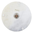 Natural Round White Marble With Copper Tone Metal Rod Modern Paper Towel Holder