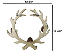 Antler Wreath Wall Decor with Pinecones Rustic Deer Antler Crown Cabin Lodge