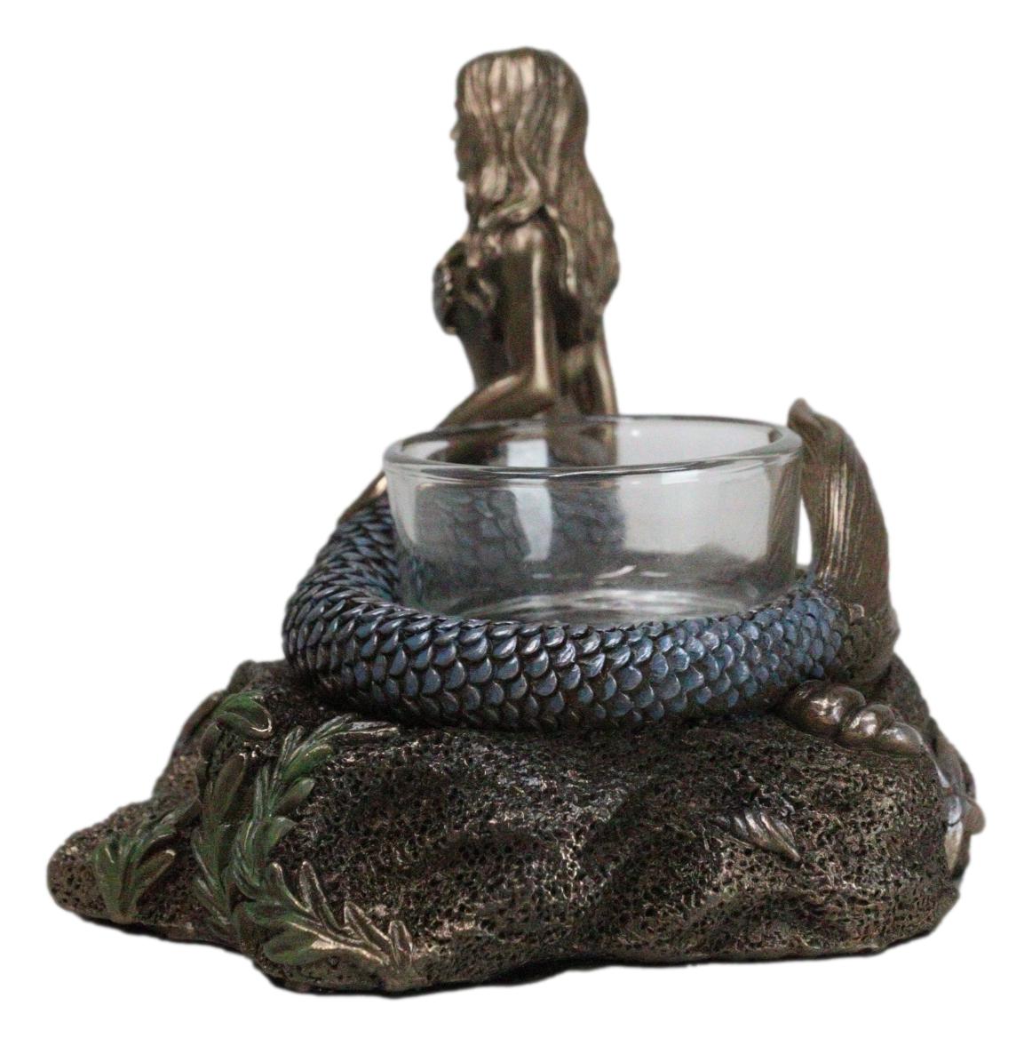 Art Nouveau Ocean Marine Siren Mermaid by Sea Stars Shells Votive Candle Holder