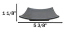Pack Of 5 Black Tetsu Kesho Collection Square Appetizer Dessert Salad Plates
