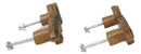 Set Of 2 Western Nautical Marine Trout Fish Faux Wooden Cabinet Bar Pull Knobs