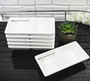 Pack Of 6 Yukino Hana Snowflakes Melamine 2 Partition Condiments Sauce Dishes