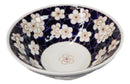 White Ume Plum Flowers Ceramic Ramen Bowl Soup Spoon Chopsticks And Rest Set