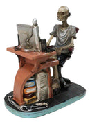 Funny Skeleton Computer Still A Gamer Figurine With Gaming Headset & Desktop PC