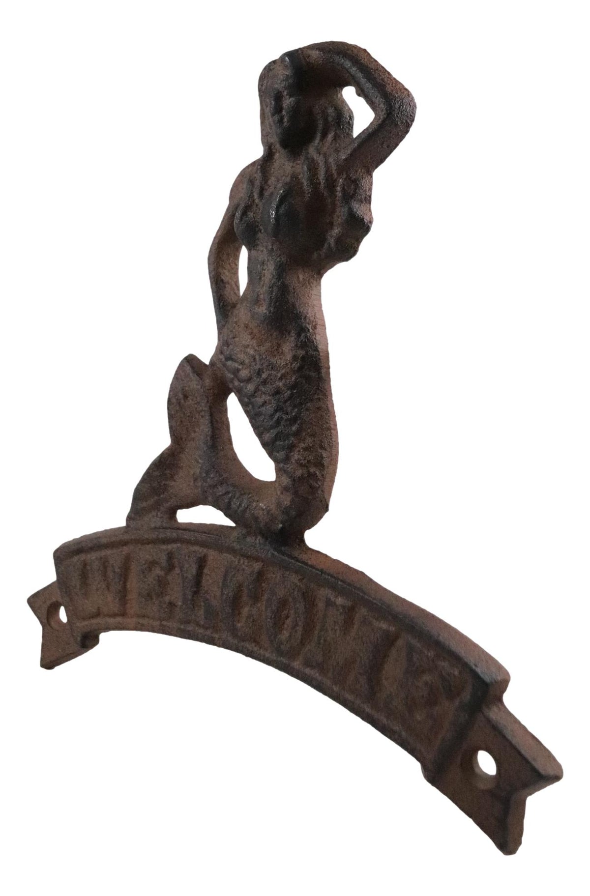Cast Iron Nautical Ocean Mermaid Welcome Sign Abstract Wall Door Plaque Decor