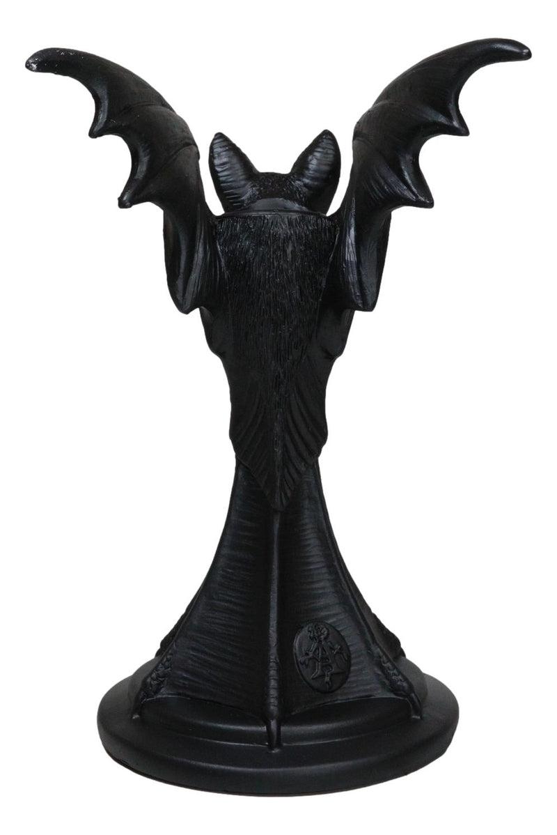 Wicca Gothic Black Gargoyle Vampire Bat Vespertilio Candlestick Holder Figurine