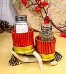 Western Entwined Stag Deer Antlers With Shotgun Bullets Salt Pepper Shakers Set