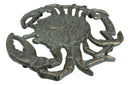 Nautical Marine Verdigris Sea King Crab Rustic Cast Iron Wall Or Table Trivet