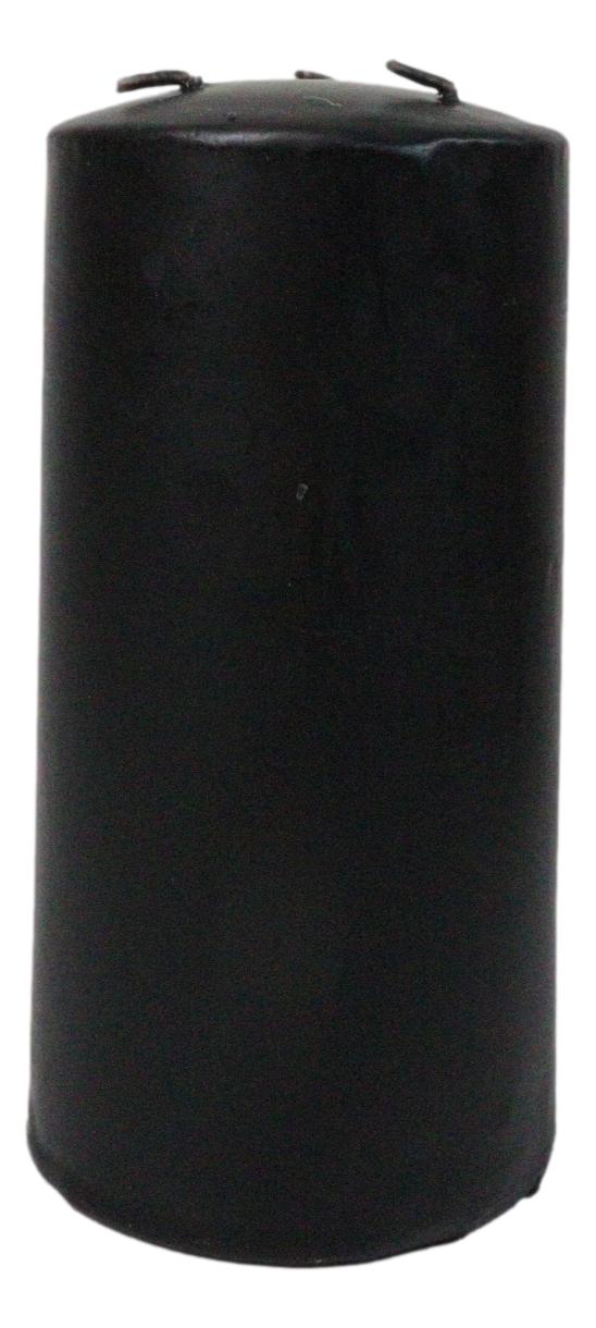 Large Gothic Draculina Pink Vampire Tears Black Unscented Pillar Candle 6"H