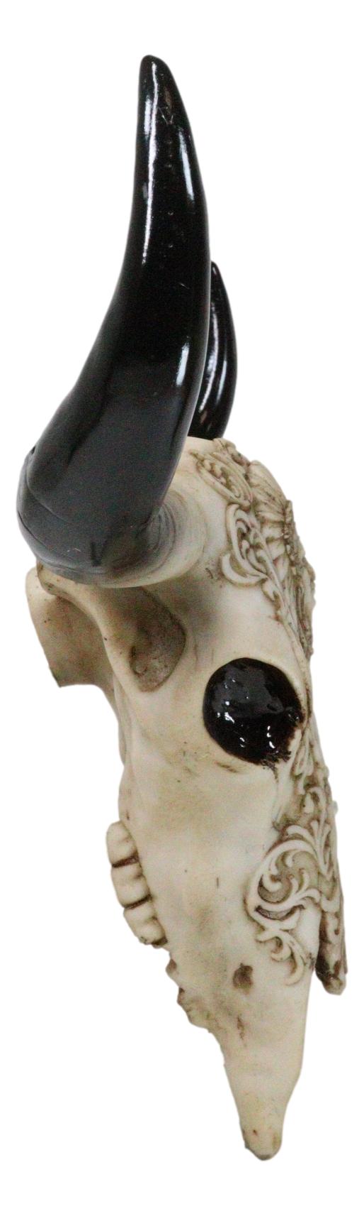 Southwestern Tribal Buffalo Skull Tribal Indian Chief Scrollwork Wall Decor