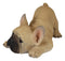 Realistic Lifelike Crouching French Bulldog Frenchie Puppy Figurine Decor