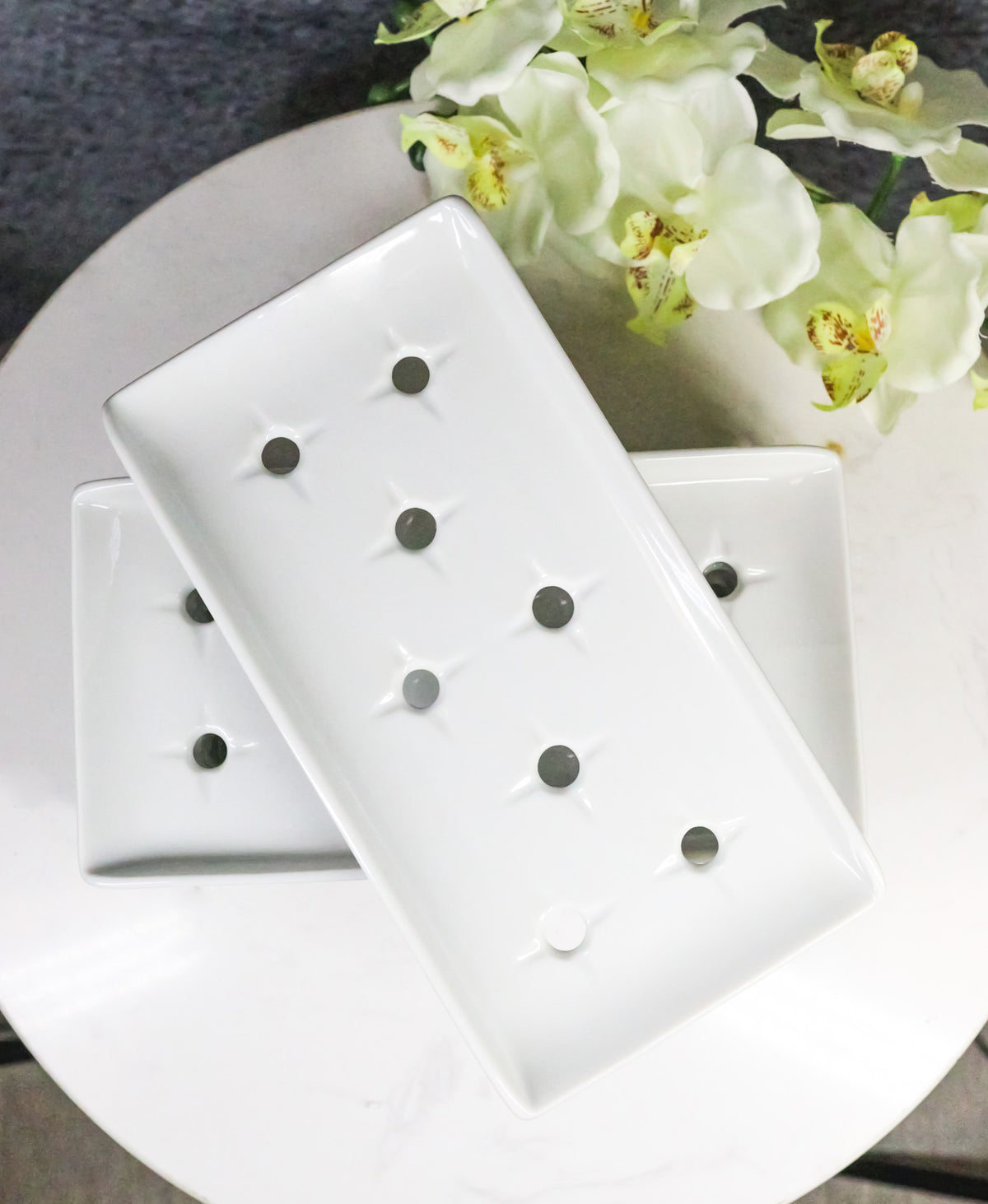 Pack Of 6 Japanese Raw Sushi Preparation Storage White Neta Zara Ceramic Plates