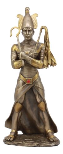 Ebros Egyptian God of The Dead Osiris Holding Crook and Flail 11.5" H Figurine - Ebros Gift