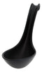Pack Of 6 Matte Black Melamine Asian Noodle Soup Spoons With Ladle Hook Ends