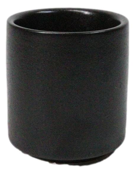 Set of 4 Kokuyo Black Minimalist Porcelain 1.25oz Ochoko Yuzu Sake Cups