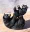 Rustic Western Mother Black Bear Lifting Baby Cub In The Air Figurine