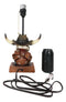 Rustic Western Cow Skull With Cowboy Hat And Red Scarf Table Lamp With Shade