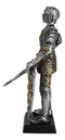 Medieval Knight In Suit Of Armor With Sword Lion Heraldry Shield Mini Figurine