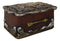 Western Wild Bison Buffalo With Native Indian Arrows Tooled Concho Trinket Box