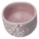 Pink Sakura Blossoms Ceramic Japanese Matcha Green Tea Bowl Whisk & Scoop Set