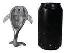 Set of 2 Aluminum Nautical Marine Beluga Whale Flailing Tail Wall Hook Hangers