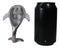 Set of 2 Aluminum Nautical Marine Beluga Whale Flailing Tail Wall Hook Hangers