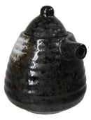 Set Of 6 Charcoal Grey Hakumu Tenmoku Porcelain Soy Sauce Shoyu Flask Dispensers
