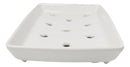 Pack Of 12 Ceramic White Neta Zara Sushi Case Plates With Drip Holes 9" By 5"