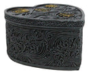 Astrology Sun And Moon Baphomet Pentagram Heart Shaped Decorative Jewelry Box