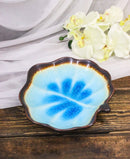 Pack Of 6 Blue Sky Aozora Kannyu Ceramic Leaf Shaped Deep Appetizer Salad Plates