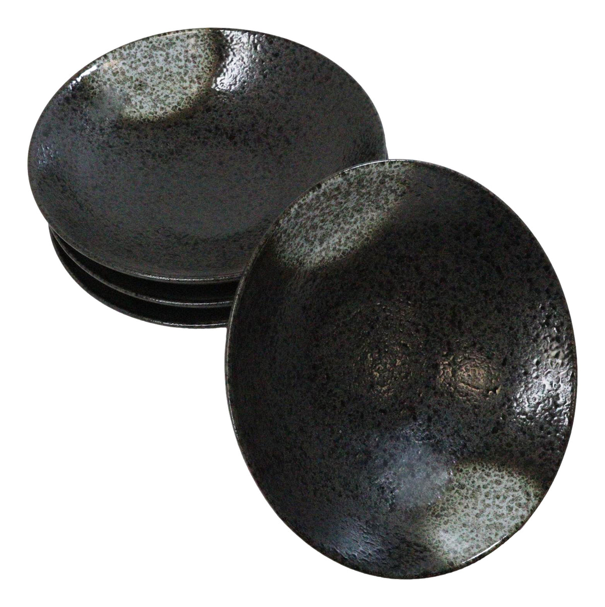 Pack Of 4 Charcoal Grey Tone Hakumu Collection Large Ramen Soup Dinner Bowl 36oz