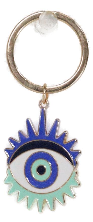 Set Of 2 Wicca New Age Metaphysical All Seeing Eye Of Protection Keychain Charms