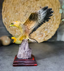 Wild Heritage Golden Eagle Landing Figurine Flying Eagle Over Rock Cliffs Accent