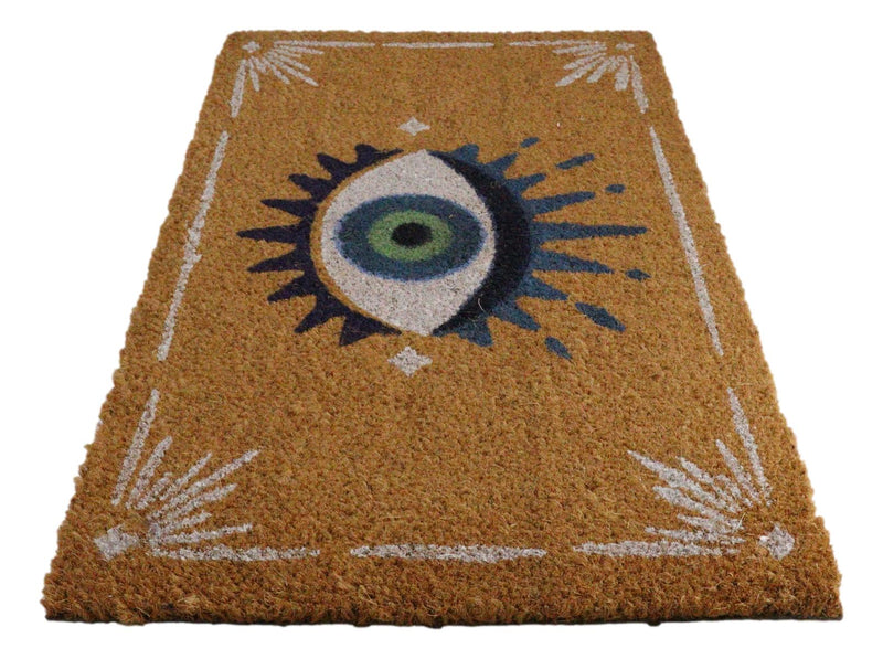Wicca Talisman All Seeing Eye Of Providence Coir Coconut Fiber Floor Mat Doormat