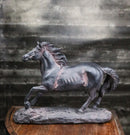 Western Wild And Free Open Grasslands Galloping Horse Faux Bronze Figurine 9"L