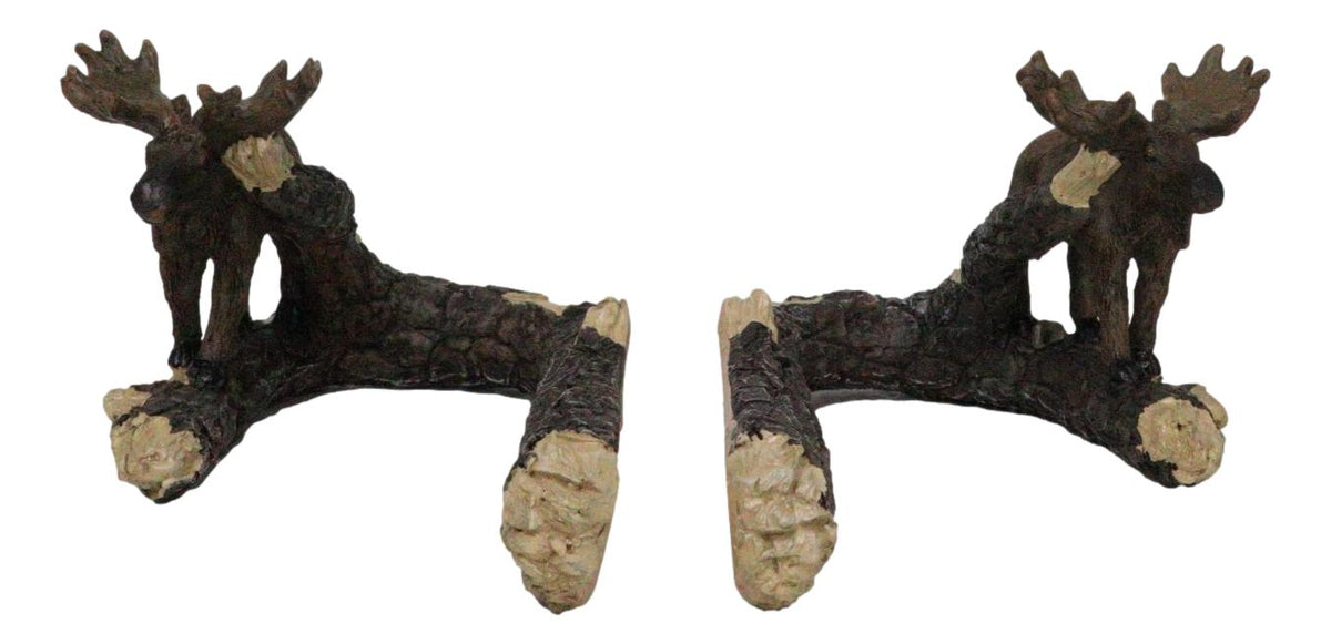 Set of 2 Rustic Western Bull Moose On Branch Drapery Curtain Holdback Tie Back