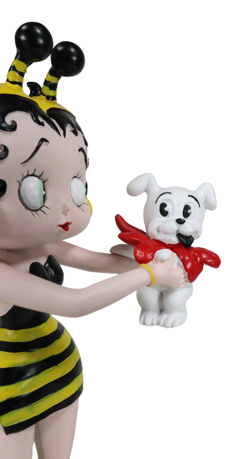 Honey Bee Bumblebee Betty Boop With Pudgy Dog Red Ribbon Novelty Figurine