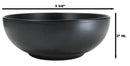 Pack Of 6 Modern Matte Black Melamine Round Appetizer Rice Shallow Bowls 16oz