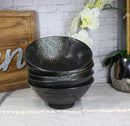 Pack Of 5 Charcoal Grey Tone Hakumu Collection Large Ramen Soup Dinner Bowl 40oz
