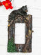 Set of 2 Rustic Forest Black Bears Climbing Tree Wall Single Rocker Cover