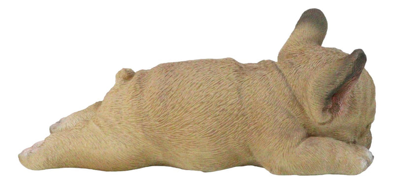 Realistic Adorable French Bulldog Frenchie Dog Puppy Sleeping Figurine 7.25"L