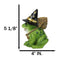 Merlin The Wizard Frog with Warlock Triple Moon Hat Backflow Incense Cone Burner