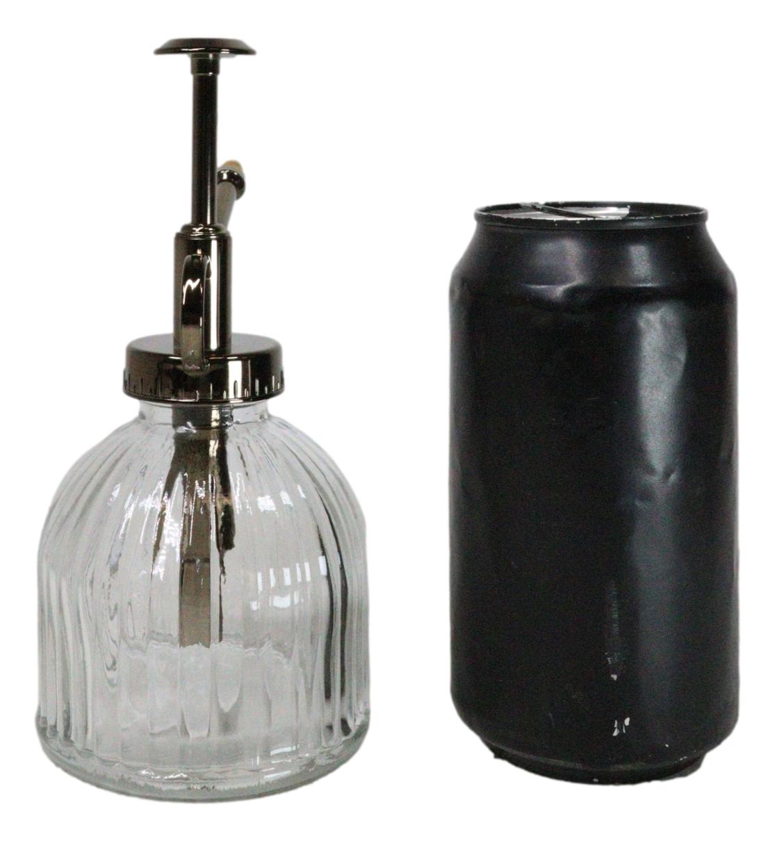 Ribbed Glass Vintage Style Home Botanical Flowers Plant Mister Spray Ornament