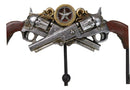 Rustic Western Old World Dual Six Shooter Gun Pistols With Lone Star 3 Pegs Hook